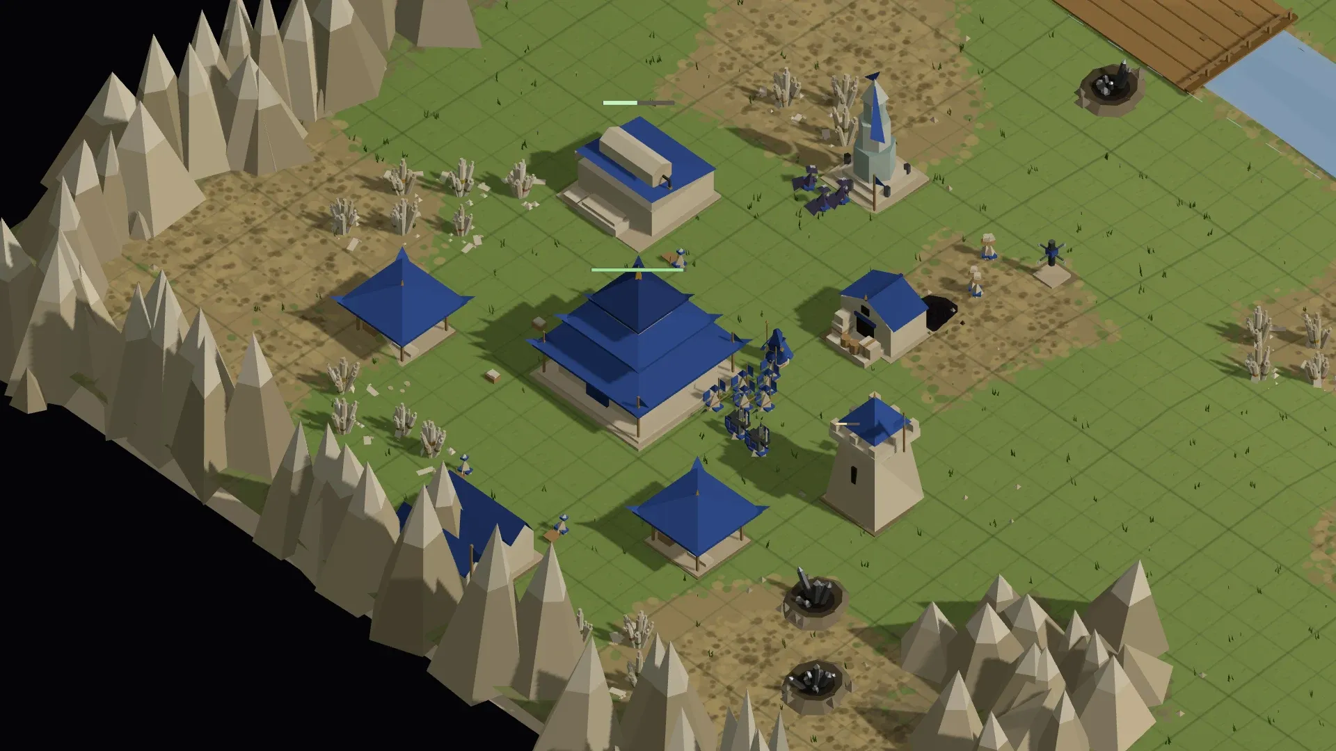 A Pious base in a mountain valley